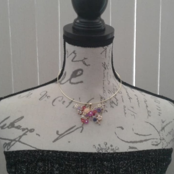 Free People Black & Silver Strapless Minidress - Picture 2 of 5